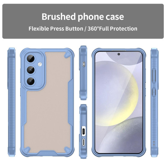 For Samsung Galaxy S24+ 5G Armor Glaze PC Hybrid TPU Phone Case(Blue)