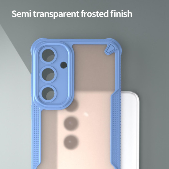 For Samsung Galaxy S24+ 5G Armor Glaze PC Hybrid TPU Phone Case(Blue)