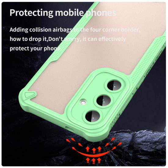 For Samsung Galaxy S24+ 5G Armor Glaze PC Hybrid TPU Phone Case(Green)