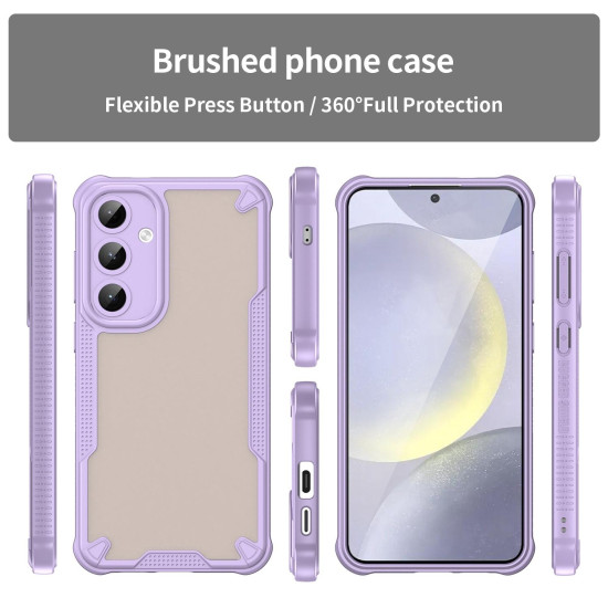 For Samsung Galaxy S24+ 5G Armor Glaze PC Hybrid TPU Phone Case(Purple)