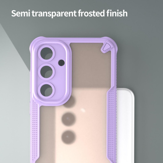 For Samsung Galaxy S24+ 5G Armor Glaze PC Hybrid TPU Phone Case(Purple)