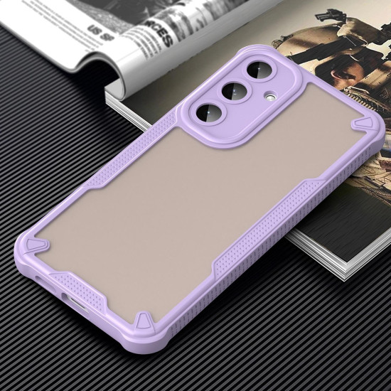 For Samsung Galaxy S24+ 5G Armor Glaze PC Hybrid TPU Phone Case(Purple)