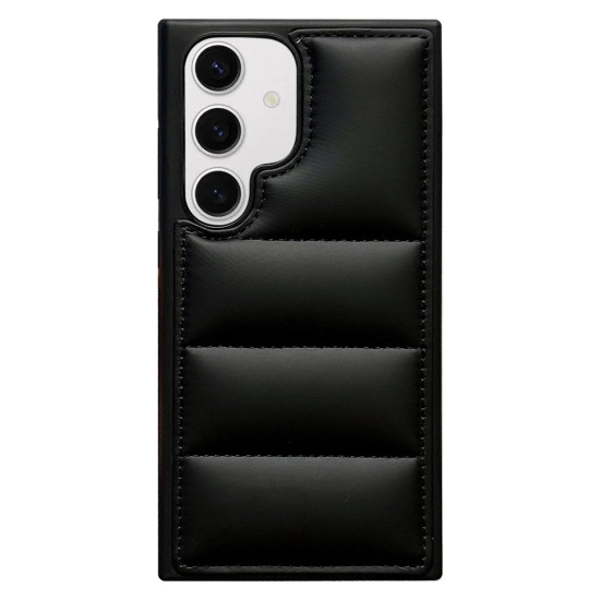 For Samsung Galaxy S24+ 5G Cotton Filling Eiderdown Airbag Phone Case(Black)