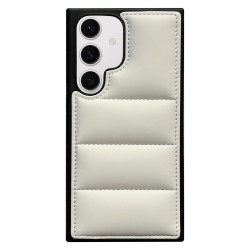 For Samsung Galaxy S24+ 5G Cotton Filling Eiderdown Airbag Phone Case(White)