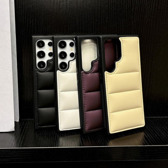 For Samsung Galaxy S24+ 5G Cotton Filling Eiderdown Airbag Phone Case(Purple)