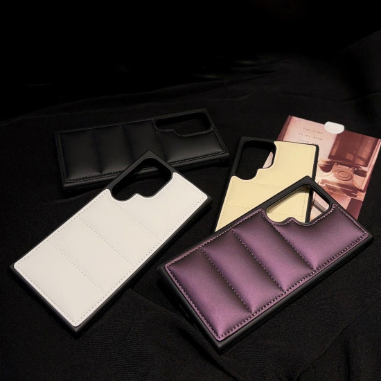 For Samsung Galaxy S24+ 5G Cotton Filling Eiderdown Airbag Phone Case(Purple)