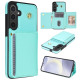 For Samsung Galaxy S24+ 5G Three Fold Card Bag Phone Case with Long Lanyard(Mint)