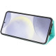 For Samsung Galaxy S24+ 5G Three Fold Card Bag Phone Case with Long Lanyard(Mint)