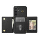 For Samsung Galaxy S24+ 5G Three Fold Card Bag Phone Case with Long Lanyard(Black)
