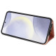 For Samsung Galaxy S24+ 5G Three Fold Card Bag Phone Case with Long Lanyard(Rose Gold)