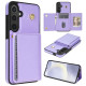 For Samsung Galaxy S24+ 5G Three Fold Card Bag Phone Case with Long Lanyard(Purple)