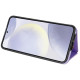For Samsung Galaxy S24+ 5G Three Fold Card Bag Phone Case with Long Lanyard(Purple)