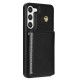 For Samsung Galaxy S23+ 5G Three Fold Card Bag Phone Case with Long Lanyard(Black)