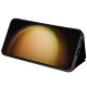 For Samsung Galaxy S23+ 5G Three Fold Card Bag Phone Case with Long Lanyard(Black)