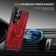 For Samsung Galaxy S24+ 5G Lens Holder MagSafe Phone Case(Red)