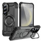 For Samsung Galaxy S24+ 5G Lens Holder MagSafe Phone Case(Grey)