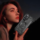 For Samsung Galaxy S24+ 5G Lens Holder MagSafe Phone Case(Grey)