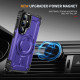 For Samsung Galaxy S24+ 5G Lens Holder MagSafe Phone Case(Purple)