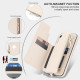 For Samsung Galaxy S24+ 5G Double Flap Zipper RFID Leather Phone Case with Short Lanyard(White)