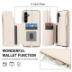 For Samsung Galaxy S24+ 5G Double Flap Zipper RFID Leather Phone Case with Short Lanyard(White)