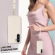 For Samsung Galaxy S24+ 5G Double Flap Zipper RFID Leather Phone Case with Short Lanyard(White)