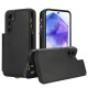 For Samsung Galaxy S24+ 5G Double Flap Zipper RFID Leather Phone Case with Short Lanyard(Black)