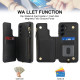 For Samsung Galaxy S24+ 5G Double Flap Zipper RFID Leather Phone Case with Short Lanyard(Black)