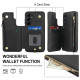 For Samsung Galaxy S24+ 5G Double Flap Zipper RFID Leather Phone Case with Short Lanyard(Black)