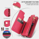 For Samsung Galaxy S24+ 5G Double Flap Zipper RFID Leather Phone Case with Short Lanyard(Red)