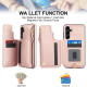 For Samsung Galaxy S24+ 5G Double Flap Zipper RFID Leather Phone Case with Short Lanyard(Rose Gold)