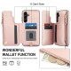 For Samsung Galaxy S24+ 5G Double Flap Zipper RFID Leather Phone Case with Short Lanyard(Rose Gold)