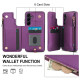 For Samsung Galaxy S24+ 5G Double Flap Zipper RFID Leather Phone Case with Short Lanyard(Dark Purple)