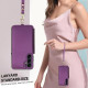 For Samsung Galaxy S24+ 5G Double Flap Zipper RFID Leather Phone Case with Short Lanyard(Dark Purple)