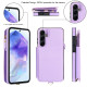 For Samsung Galaxy S24+ 5G Double Flap Zipper RFID Leather Phone Case with Short Lanyard(Light Purple)