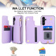 For Samsung Galaxy S24+ 5G Double Flap Zipper RFID Leather Phone Case with Short Lanyard(Light Purple)