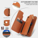 For Samsung Galaxy S24+ 5G Double Flap Zipper RFID Leather Phone Case with Short Lanyard(Brown)