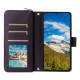 For Samsung Galaxy S24+ 5G Nine-card Slots Zipper Wallet Bag Leather Phone Case(Dark Purple)