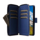 For Samsung Galaxy S24+ 5G Nine-card Slots Zipper Wallet Bag Leather Phone Case(Blue)