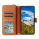 For Samsung Galaxy S24+ 5G Nine-card Slots Zipper Wallet Bag Leather Phone Case(Brown)