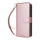 For Samsung Galaxy S24+ 5G Nine-card Slots Zipper Wallet Bag Leather Phone Case(Rose Gold)