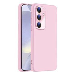 For Samsung Galaxy S24+ 5G Nano Lens Cover Liquid Silicone Phone Case(Pink)