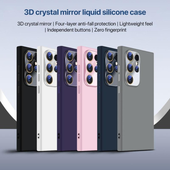 For Samsung Galaxy S24+ 5G Nano Lens Cover Liquid Silicone Phone Case(Black)