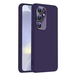 For Samsung Galaxy S24+ 5G Nano Lens Cover Liquid Silicone Phone Case(Dark Purple)