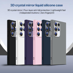 For Samsung Galaxy S24+ 5G Nano Lens Cover Liquid Silicone Phone Case(Titanium Gray)
