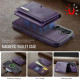 For Samsung Galaxy S24+ 5G DG.MING M6 Series RFID Tri-fold Card Bag Removable Leather Phone Case(Purple)