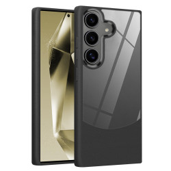 For Samsung Galaxy S24+ 5G Litchi Texture TPU Hybrid Acrylic Phone Case(Black)