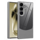 For Samsung Galaxy S24+ 5G Litchi Texture TPU Hybrid Acrylic Phone Case(Grey)