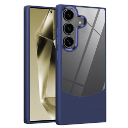 For Samsung Galaxy S24+ 5G Litchi Texture TPU Hybrid Acrylic Phone Case(Blue)