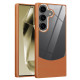 For Samsung Galaxy S24+ 5G Litchi Texture TPU Hybrid Acrylic Phone Case(Brown)