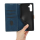For Samsung Galaxy S24+ 5G Grid Stitching Leather Phone Case with Lanyard(Blue)